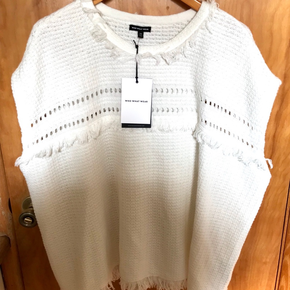 NWT Target Brand Who What Wear, White Summer Knit
